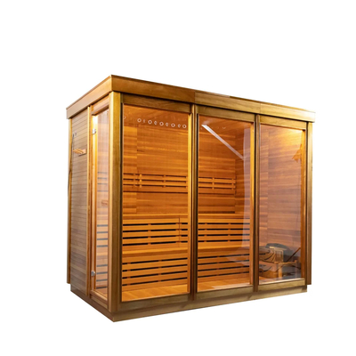 Panel sterujący ekranem dotykowym 6KW Gotowiec grzejnik Hemlock / Czerwony Cedr Sauna parowa Z światłem LED