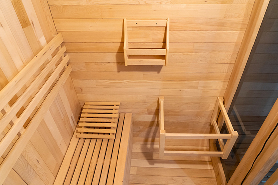 Red Cedar Sauna z LED i generatorem ozonu Nowoczesny projekt 15~90°C