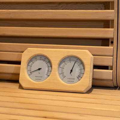 Nowoczesny 6KW ogrzewacz pieca Hemlock Czerwony Cedr Sauna parowa z światłem LED dla ostatecznego relaksu
