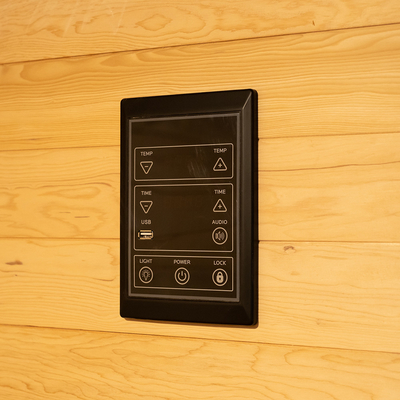 Nowoczesny 6KW ogrzewacz pieca Hemlock Czerwony Cedr Sauna parowa z światłem LED dla ostatecznego relaksu