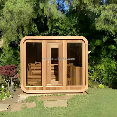 Cedar Wood Bluetooth Outdoor Dry Sauna Z Wnętrzem Hemlock
