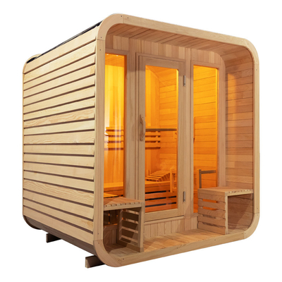 Cedar Wood Bluetooth Outdoor Dry Sauna Z Wnętrzem Hemlock