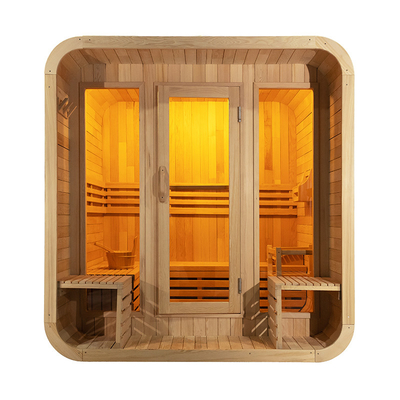 Cedar Wood Bluetooth Outdoor Dry Sauna Z Wnętrzem Hemlock