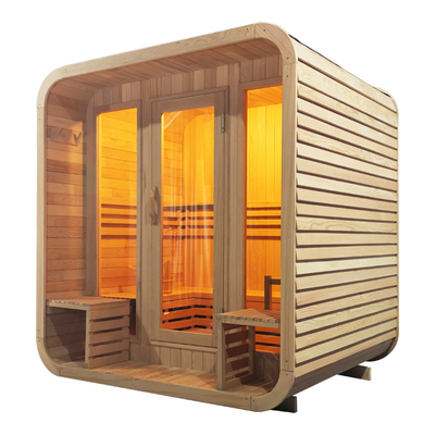 Cedar Wood Bluetooth Outdoor Dry Sauna Z Wnętrzem Hemlock