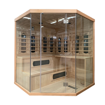 Mieszkalna 4-osobowa drewniana sauna parowa Hemlock Infrared Steam Combine