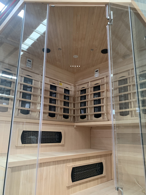 Mieszkalna 4-osobowa drewniana sauna parowa Hemlock Infrared Steam Combine