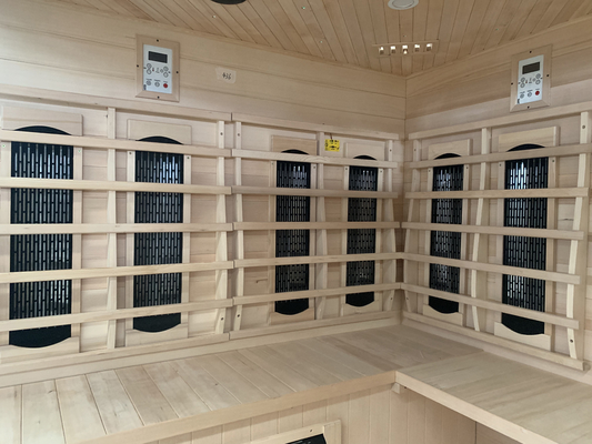 Mieszkalna 4-osobowa drewniana sauna parowa Hemlock Infrared Steam Combine