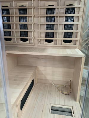 Mieszkalna 4-osobowa drewniana sauna parowa Hemlock Infrared Steam Combine