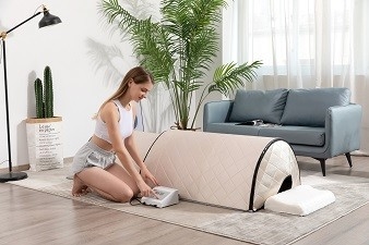 3 strefy grzewcze Low EMF Sauna Dome na podczerwień Opieka zdrowotna 1300 W Sauna z kopułą jodłową