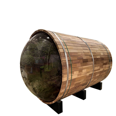 Sauna z beczki z czerwonego drewna cedrowego 180x240 CM Sauny zewnętrzne z Panonamic