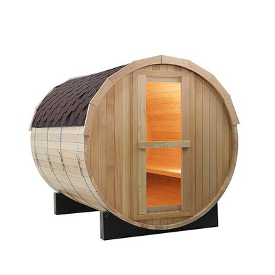 Sauna 2-osobowa Hemlock Wet Dry Whisky Barrel Sauna z oknem Łaźnia parowa