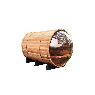 Elektryczna kanadyjska hemlock drewniana sauna panoramiczna okrągła cedrowa sauna