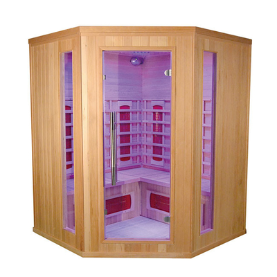 Domowa 3 osobowa sauna narożna z czerwonego drewna cedrowego Sauna domowa na zamówienie