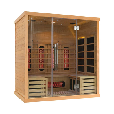 Kryta rodzinna 4-osobowa sauna dalekiej podczerwieni do detoksykacji 2700W