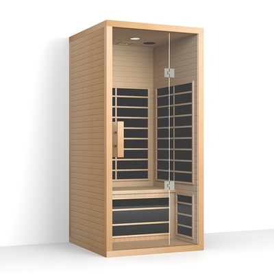 1350W Sauna z czerwonym cedrem Sauna wewnętrzna z daleką podczerwień dla jednej osoby