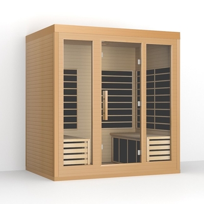Kryty Hemlock Wood Full Spectrum Sauna na podczerwień dla 4 osób