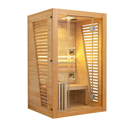 Tradycyjna sauna zewnętrzna z mokrą cykutą i łaźnią parową dla dwóch osób OEM