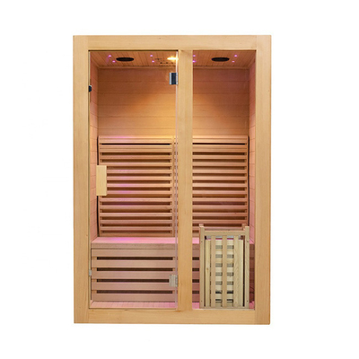 Smartmak 1 osobowa drewniana sauna parowa z drzwiami ze szkła hartowanego 8 mm