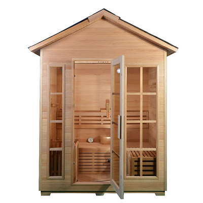 6 osób Redwood Cedar Nowoczesna sauna na zewnątrz na mokro sucha sauna na drewno