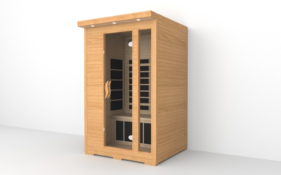 Wewnętrzna sauna na podczerwień o pełnym spektrum dla 2 osób z oknem wentylacyjnym
