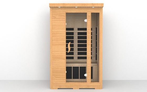 Wewnętrzna sauna na podczerwień o pełnym spektrum dla 2 osób z oknem wentylacyjnym