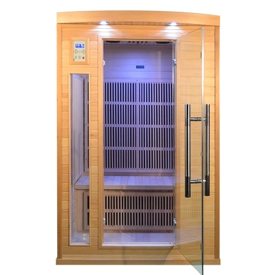 1750w Wood Dry 2-osobowa sauna na podczerwień Domowe sauny Indoor